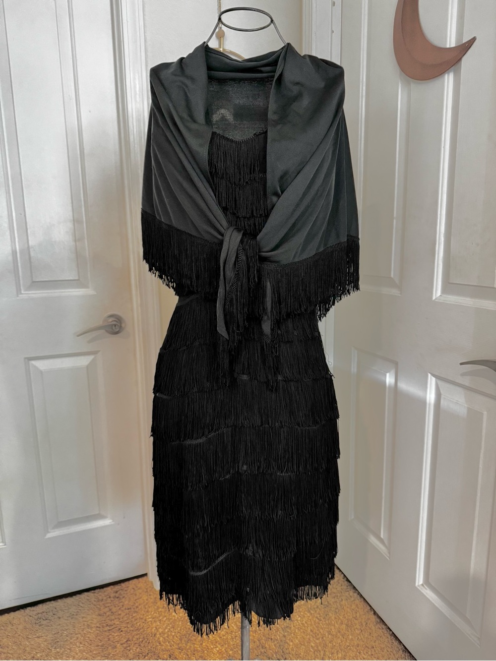 Vintage Flapper Dress with Matching Shawl